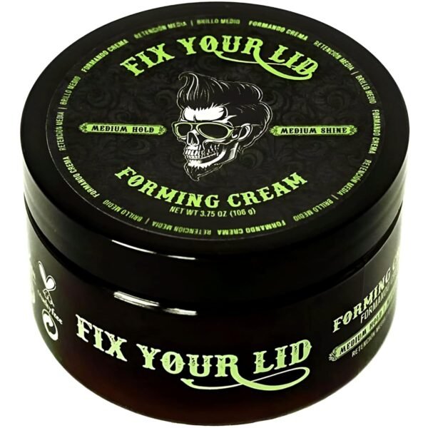 71TaUtCp5L._SL1500_.jpg Fix Your Lid Forming Cream 3.75 oz Medium Hold Hair Cream For Men - Mens Hair Gel Medium Shine - All Day Hold Styling Cream For All Hairstyles - Easy To Wash Out