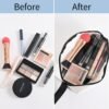 20 Pcs Canvas Makeup Bag with Bottom, 12oz Cotton Cosmetic Bag Set Bulk Multi-Purpose DIY Heat Transfer Makeup Bags with Black Zipper for Bridesmaid Makeup Bag Travel Toiletry Pouch Storage