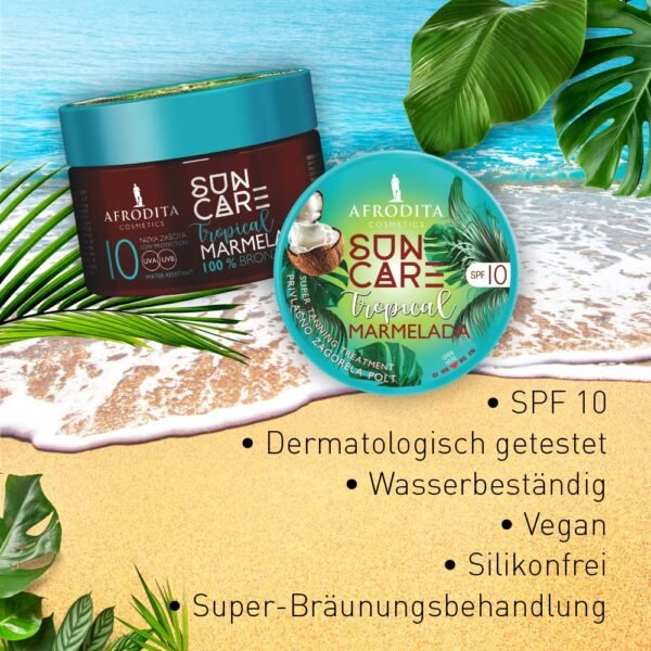 SUN CARE Marmelada TROPICAL F10 SPF10 VEGAN Fast Tanning Jam Bronze skin 6.76 FL Oz/ 200ml