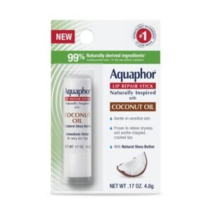71U1kmtvPIL._SL1500_.jpg Aquaphor Naturally Inspired Lip Repair Stick with Coconut Oil and Natural Shea Butter, Hydrating Lip Balm Immediately Relieves Dryness, 0.17 Oz Stick
