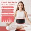 Red Light Therapy for Body:5 Light Levels Infrared Light Heat Therapy Belt Wrap for Back/Waist/Muscle/Pain Relief 660nm & 850nm Led Beads Red Light Therapy Device with Timer