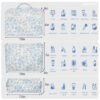 71U6foUPFyL._SL1500_.jpg Makeup Bag,Quilted Cosmetic Bag,Large Floral Make Up Bag for Women,Cotton Makeup Bag Set,Flower Travel Toiletry Bag