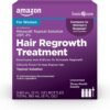 Amazon Basic Care Minoxidil Topical Solution USP, 2% Hair Regrowth Treatment for Women, 3-Month Supply, Unscented, 2 fl oz (Pack of 3)