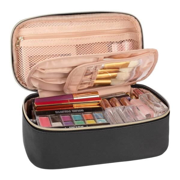 71URtYFqzDL._SL1500_.jpg OCHEAL Small Cosmetic Bag,Portable Cute Travel Makeup Bag for Women and girls Makeup Brush Organizer cosmetics Pouch Bags-Black