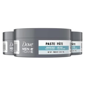 71UU0LxkyUL._SL1500_.jpg DOVE MEN + CARE Styling Aid Hair Product for a Medium Hold Sculpting Hair Paste for a Textured Look With A Matte Finish 1.75 Ounce (Pack of 3)