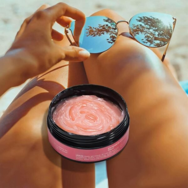 Luxury Intensive Tanning Gel - Haute Beauty Skin Care - Natural Tanning Accelerator Cream for Sunbeds and Outdoor Sun - Sweet Fruit Flavor (Watermelon - Pink, 100g/3.5Fl.oz)