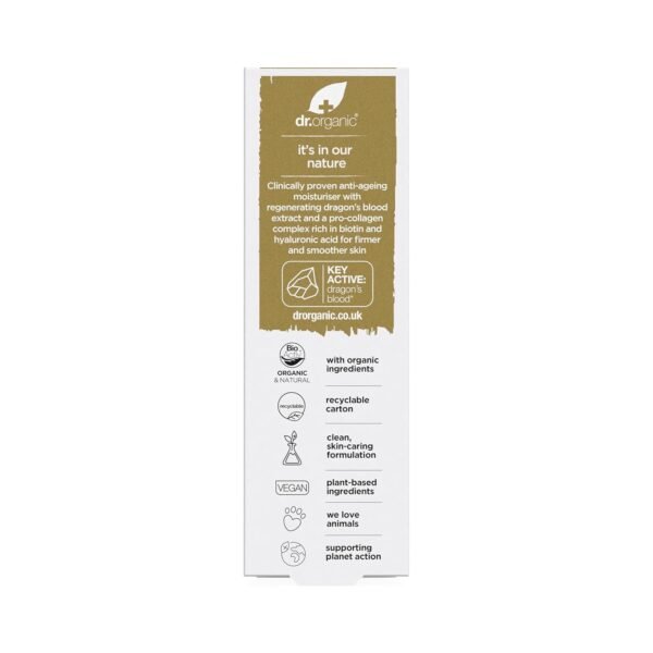 71UlqxjBU3L._SL1500_.jpg Dr. Organic Pro Collagen Plus + Anti-Ageing Moisturiser with Dragon’s Blood | Reduces Wrinkles, (Dry & Sensitive Skin) Natural, Certified Organic, Paraben & SLS-Free, 50 mL / 1.7 fl oz