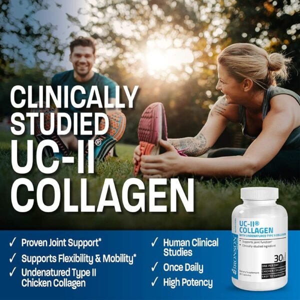 Bronson Collagen with Undenatured Type II Collagen, 30 Capsules