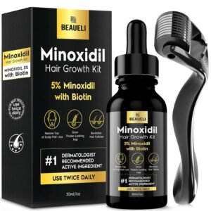 Minoxidil for Men Beard Growth Kit, Minoxidil for Women Hair Growth Kit, Hair Loss Treatments for Women Hair Regrowth Treatment, Minoxidil 5%, Black