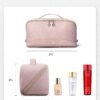 71Ut1wacSPL._AC_SL1500_.jpg BAGSMART Makeup Bag, Travel Cosmetic Bags Water-resistent Makeup Case for Women Portable Pouch Open Flat Make Up Organizer for Toiletries, Brushes, Pink