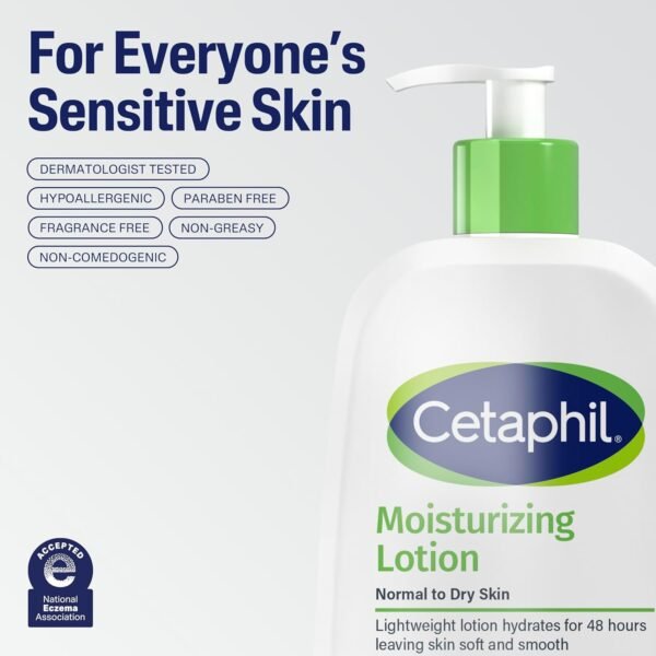 71V6joIXpqL._SL1500_.jpg Cetaphil Face & Body Moisturizer, Hydrating Moisturizing Lotion for All Skin Types, Suitable for Sensitive Skin, NEW 20 oz, Fragrance Free, Hypoallergenic, Non-Comedogenic