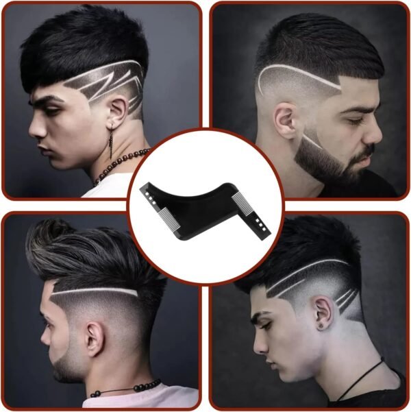 2 Pcs Beard Shaper - Lineup & Styling Tool for Men - Facial Hair Shaping Template