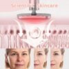 Face-Massager, Red Light Therapy for Face, 7 Colors Led Face Wand Light Therapy Facial Massager Tool, Red & Blue Light Therapy for Face Wand