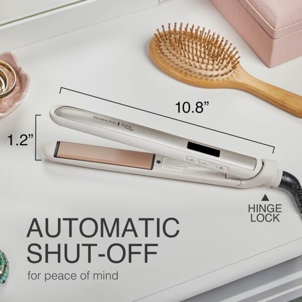 71VDvpZ9-HL._AC_SL1500_.jpg Remington Shine Therapy 1 inch Hair Straightener Iron, Flat Iron Infused with Argan Oil & Keratin, Professional Ceramic Flat Iron for Less Frizz, Shines and Smooth, Styling Tools