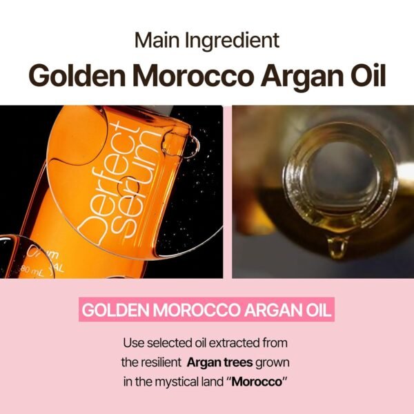 Mise En Scene Perfect Styling Serum for Heat Damage Protection - Hair Serum for holding Bounce, Hair Essence for Long Lasting Curl, Powdery Scent, with Argan Oils, 2.70 fl. Oz