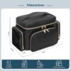 71VIiTvxg5L._SL1500_.jpg Large Makeup Bag, Portable Travel Makeup Bag Organizer for Women Girls with Makeup Brush Compartment & Two Side Pockets, Cosmetic Travel Bag Vertical Storage Toiletry Bag - Black