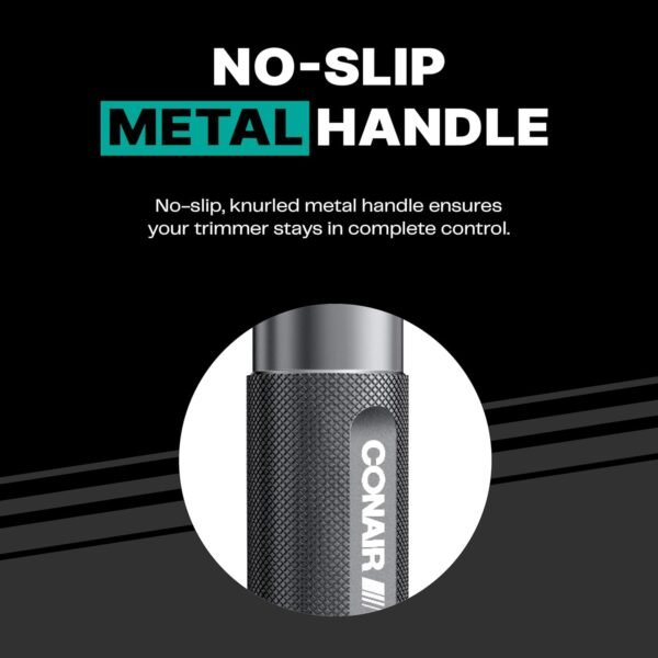 71VInYneRFL._AC_SL1500_.jpg Conair Men Ear, Nose and Eyebrow Trimmer, Patented 360° Bevel Blade for No Pulls, Nicks or Cuts Guaranteed, Nose Hair Trimmer for Men, Non-Slip Grip, 5-Piece Kit with Travel Case