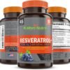 Kaibro Nutra Resveratrol 1500mg per Serving of Organic Trans-Resveratrol & Potent Antioxidants, Pure Extra Strength Complex, Anti-Aging, Radiant Skin and Immunity Support- 45 Day Supply