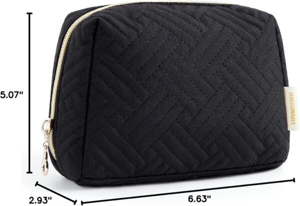 71VMW822-VL._AC_SL1500_.jpg BAGSMART Small Makeup Bag, Travel Cosmetic Bag Make Up Pouch Small Travel Zipper Pouch,Water-resistant Toiletry Bag,Makeup Organizer Bag for Women,Black