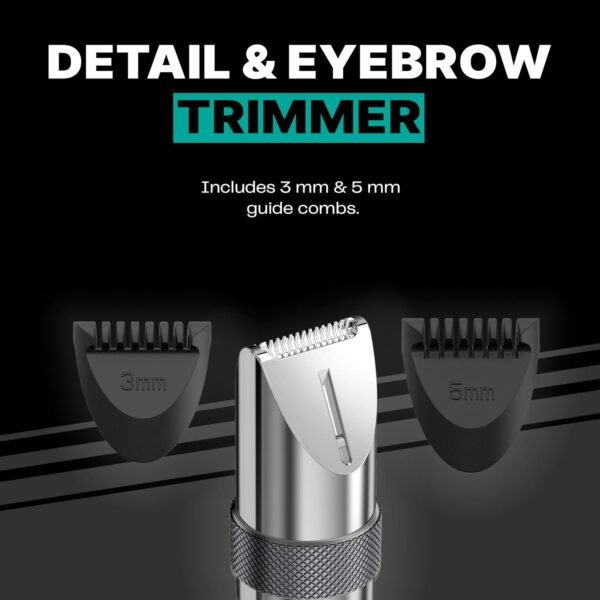 71VOwBzScDL._AC_SL1500_.jpg Conair Men Ear, Nose and Eyebrow Trimmer, Patented 360° Bevel Blade for No Pulls, Nicks or Cuts Guaranteed, Nose Hair Trimmer for Men, Non-Slip Grip, 5-Piece Kit with Travel Case