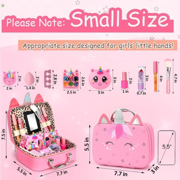 Heaning Kids Washable Makeup Girls Toys - Real Makeup Kit Kid Make up Set for Toddlers Children Princess Dress Up Christmas Birthday Gifts Toys for 3 4 5 6 7 8 9 10 11 12 Year Old Girls
