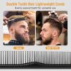 Men's Hair Styling Combs and Brush Set - Roller Brush for Adding Volume, Pompadour, Slicked-back, Fauxhawk, Undercut Styling Combs