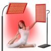 Red Light Therapy for Face and Body & Infrared Light Therapy Lamp - 660nm Red + 850nm Near-Infrared LED Panel with Adjustable Stand, Clinical Grade at-Home Device for Skin & Muscle Support