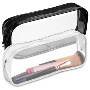 71Vfm172G2L._AC_SL1500_.jpg Small Makeup Bag for Purse – 2 Pcs Clear Zipper Pouches, Soft, Elastic, Waterproof Plastic Small Cosmetic Bag for Purse, Space-Efficient, Stylish Design – Great for Organizing Essentials on the Go