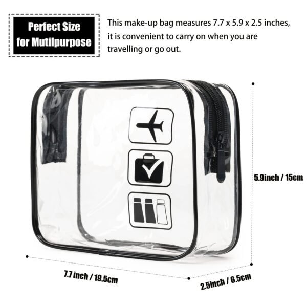71VjN4MER1L._SL1500_.jpg MODENGKONGJIAN TSA Approved Toiletry Bag, 3 Pcs Clear Toiletries Bags Quart Size Travel Makeup Cosmetic Bag for Women Men, Carry on Airport Airline Compliant Bag (Black)