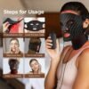 Red Light Therapy for Face,LED Face Mask Light Therapy with Neck Device,103 3-in-1 Light Beads,Remoter Rechargeable,Timing Function,Infrared Red Light Therapy Mask for Home Working Travel Yoga Sleep