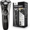 Electric Razor for Men Cordless: Wet/Dry Rotary Shaver Waterproof - USB Fast Charging & Sensitive Skin Care - Pop up Trimmer & Precision Blades