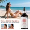 Sunless Tanning Drops To Drink - 100% Natural Watermelon Flavor Tanning Supplement for Skin,Deeply Moisturizes Skin,Hydrating Bronzing Tanner for All Skin(100ML)