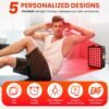 Red Light Therapy for Body, 660nm 850nm Near Infrared Light Therapy Panel, 60 Dual Chip LED Device with 300W of Power, Ideal for Body, Face, Improve Sleep, Skin Health, Includes Hanging Kit & Handle