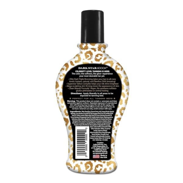European Gold Dark Star 6000X Ultra Dark Tanning Lotion with Triple Bronze Formula for Deep, Long-Lasting Tan and Skin-Nourishing Ingredients - 12oz