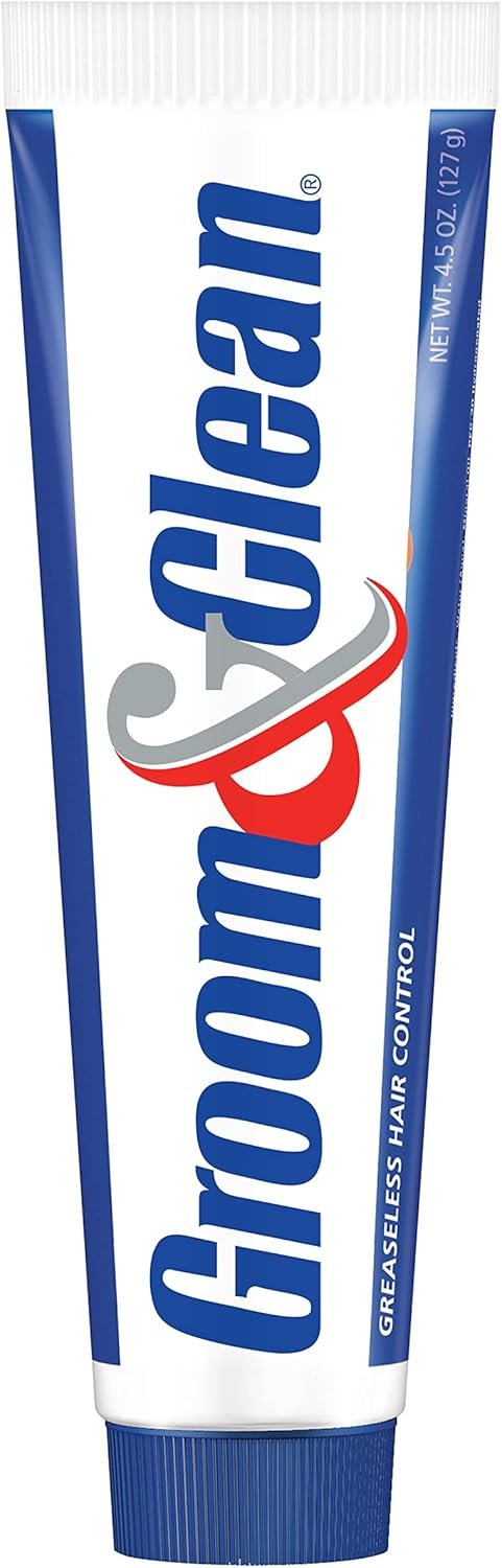 Groom & Clean Hair Styling Product - Men's Grooming Cream - Hair Styling Cream for Men, Medium All Day Hold for All Hairstyles, Easy Wash Off, Greaseless Hair Control 4.5 Oz (Pack of 2)