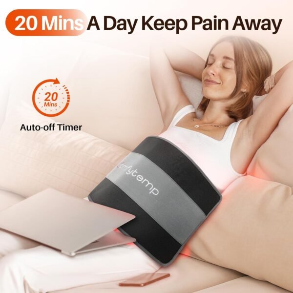 Comfytemp 24’’ x 12’’ Large Red Light Therapy Pad for Body, FSA HSA Eligible Near Infrared Light Therapy Wrap, Light Therapy Pad for Back Shoulder Joint Muscle Pain Relief, Father's Day Gifts, 32W