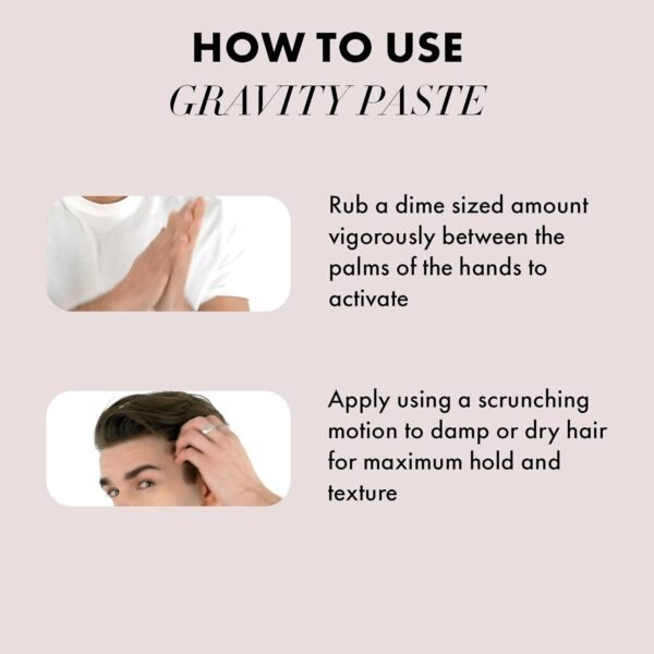 Hanz de Fuko Gravity Paste – Premium Men’s Hair Styling Paste for a High Hold, Medium Shine Finish – Super-Grip Technology for Any Hairstyle Imaginable, Works for All Hair Types – 2 oz, Travel Size