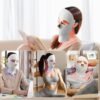 Red Light Therapy Mask for Face,Cordless LED Face Mask Light Therapy,USB C Rechargeable,Infrared Light Therapy Mask for Home Working Travel Yoga Sleep