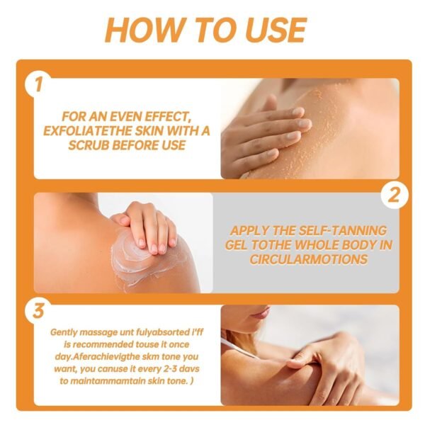 Luxury Intensive Tanning Gel, Natural Tanning Accelerator Cream Gel for Sunbeds & Outdoor Sun (1Pcs)