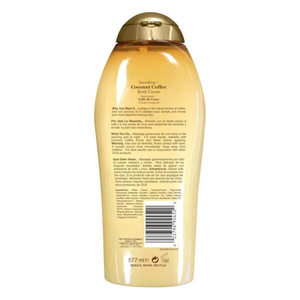 OGX Smoothing + Coconut Coffee Body Cream 19.5 oz
