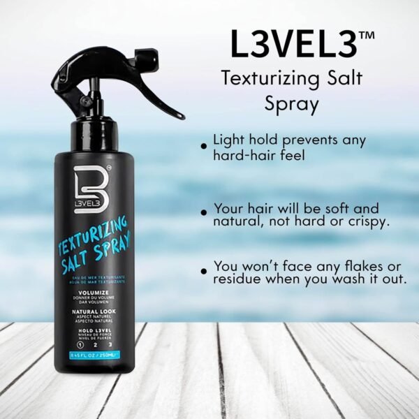 71Y28Ee-WL._SL1500_.jpg L3 Level 3 Sea Salt Texturizing Spray - Creates Beachy Waves and Texture - Casual Hair Finish