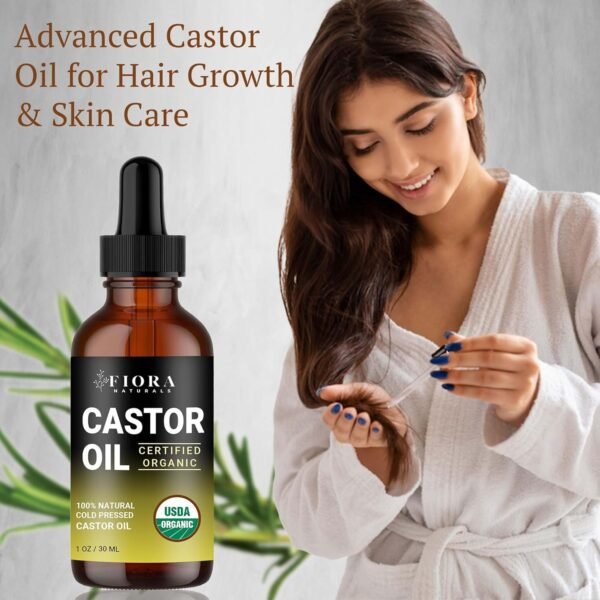 71Y5yOBbo6L._SL1500_.jpg Organic Cold Pressed Castor Oil USDA Certified Eyelash and Hair Growth Serum, Hexane-Free, Conditions and Stimulates Growth for Lashes, Brows and Hair