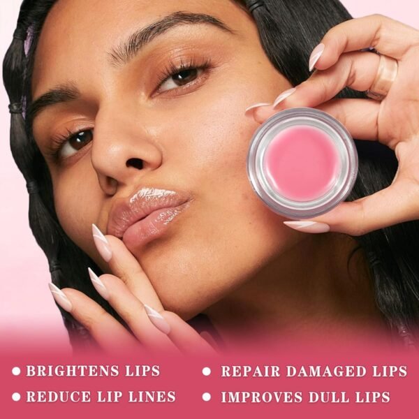 71YQG0AsFZL._SL1500_.jpg 4PCS Lip Scrub and Mask Set,Strawberry and Honey Pot Lip Balm,Reduces Lip Lines Lip Exfoliator Scrub and Moisturizer,Repair Beebalm Lip Balm and Lip Scrub Set,Lip Mask Overnight
