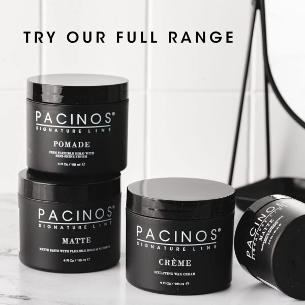 Pacinos Matte Hair Paste - Firm Hold, No Shine, Sculpting & Styling Wax, Long Lasting Definition & Texture, No Flakes, All Hair Types, 4 fl. oz.