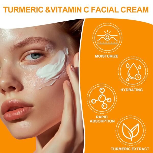 71YbhaqBEjL._SL1500_.jpg Turmeric Vitamin C Face Cream, Anti-Aging Turmeric Cream, Firming Skin, Improve Acne and Reduce Dark Spots, Even Skin Tone, Turmeric Vitamin C Cream Deeply Hydration,Repair Improve Dull Skin