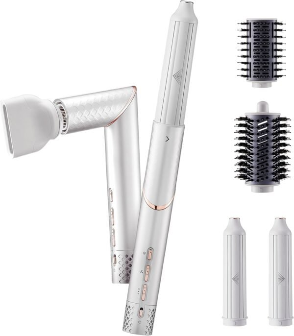 71Ybw1viDfL._AC_SL1500_.jpg 5-in-1 Flexible Styler Multi Air Curler Hair Styler - Advanced High-Speed Hair Dryer, Magic Styler with Tight Grip, Perfect for Travel, Fast Drying, No Heat Damage, Gift Set