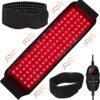 Red Light Therapy Wrap for Body, 660nm&850nm Infrared Red Light Therapy Belt with Vibration & Pulse, Massage Heating Pad Device for Back Shoulder Waist Muscle Pain Relief at Home