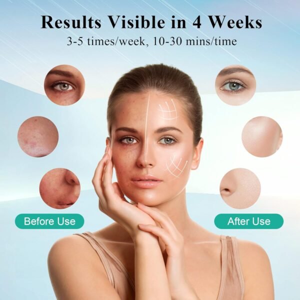 Red Light Therapy for Face, 7＋1 Colors LED Face Mask Light Therapy with 850NM Near-infrared, Portable Rechargeable Red Light Therapy Mask Skin Care Device at Home and Travel for Anti-Aging