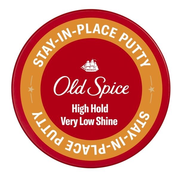 Old Spice Stay-In-Place Hair Styling Putty for Men, High Hold, Very Low Shine, 2.22 Oz