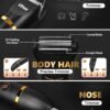 Ufree Body Hair Trimmer for Men, Manscape Ball Pubic Hair Trimmer, 3 in 1 Body Grooming Kit for Groin, Waterproof Body Electric Shaver Razor, Grooming for Face and Body, Gifts for Men, Black